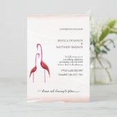 エキゾチックなゴールデンピンクフラミンゴ 招待状 (スタンド正面)