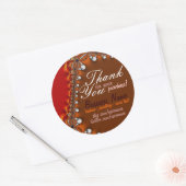 エキゾチックなサテンビジネスサンキューステッカー ラウンドシール (封筒)