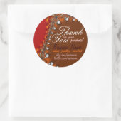 エキゾチックなサテンビジネスサンキューステッカー ラウンドシール (バッグ)