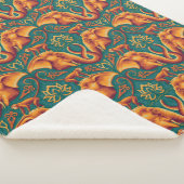 エキゾチックなサファリタペストリーパターン – ザホワイトロータス シェルパブランケット (3/4)