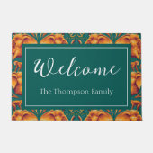 エキゾチックなサファリタペストリーパターン – ザホワイトロータス ドアマット (正面)