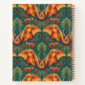 エキゾチックなサファリタペストリーパターン – ザホワイトロータス ノートブック (裏面)