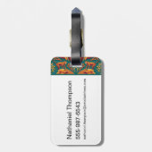 エキゾチックなサファリタペストリーパターン – ザホワイトロータス ラゲッジタグ (裏面縦)