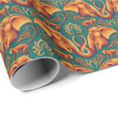 エキゾチックなサファリタペストリーパターン – ザホワイトロータス ラッピングペーパー (ロールコーナー)