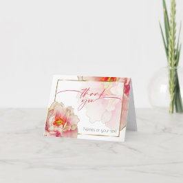 エキゾチックなサンゴバラ牡丹サンキューカード サンキューカード