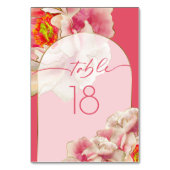 エキゾチックなサンゴバラ牡丹テーブル番号 テーブルナンバー (裏面)