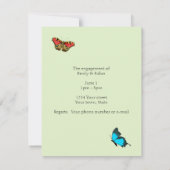 エキゾチックなシダ婚約招待状 招待状 (裏面)