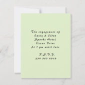 エキゾチックなシダ婚約招待状 招待状 (裏面)