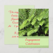 エキゾチックなシダ婚約招待状 招待状 (正面/裏面)