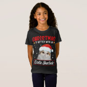 エキゾチックなショートヘアの猫Mはクリスマスが良い Tシャツ (正面フル)