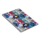 エキゾチックなシームレスな花の背景 ノートブック (右側)