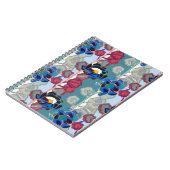 エキゾチックなシームレスな花の背景 ノートブック (左側)