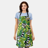 エキゾチックなジャングルのマダガスカルのレムルス エプロン (着用した状態)