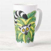 エキゾチックなジャングルのマダガスカルのレムルス カフェラテマグ (右アングル)