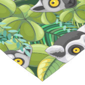 エキゾチックなジャングルのマダガスカルのレムルス ショートテーブルランナー (コーナー)