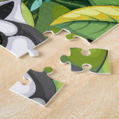 エキゾチックなジャングルのマダガスカルのレムルス ジグソーパズル (側面)