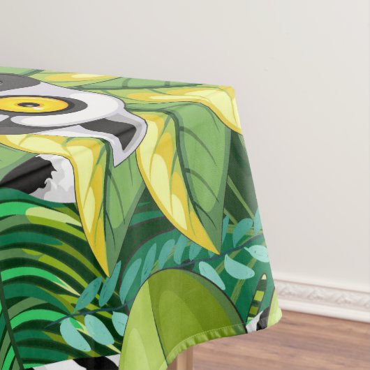 エキゾチックなジャングルのマダガスカルのレムルス テーブルクロス (インサイチュ)