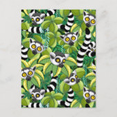 エキゾチックなジャングルのマダガスカルのレムルス ポストカード (正面)