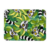 エキゾチックなジャングルのマダガスカルのレムルス マグネット (横)