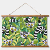 エキゾチックなジャングルのマダガスカルのレムルス 吊り下げ型タペストリー (正面)