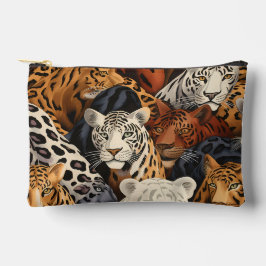 エキゾチックなジャングルサファリワイルドキャッツコスメティックバッグ アクセサリーポーチ
