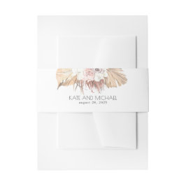 エキゾチックなジャングルファーンの乾燥した結婚葉 招待状ベリーバンド