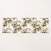 エキゾチックなジャングル動物のかわいい花柄 ヨガマット (正面(横))