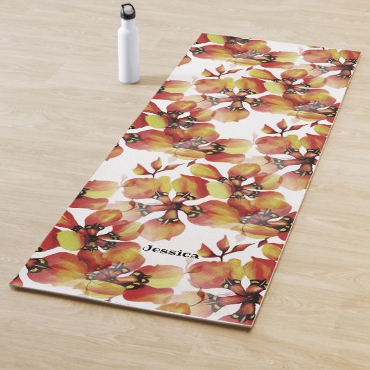 エキゾチックなジャングル動物のシームレスな明るいパターン ヨガマット (インサイチュ)