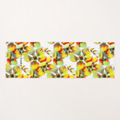 エキゾチックなジャングル動物のシームレスな明るいパターン ヨガマット (正面(横))