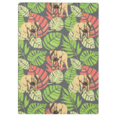 エキゾチックなジャングル葉および象|のモノグラム クリップボード (裏面)