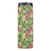 エキゾチックなジャングル葉および象|のモノグラム タンブラー (裏面)