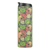 エキゾチックなジャングル葉および象|のモノグラム タンブラー (回転右)