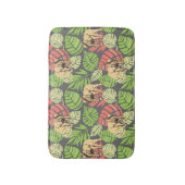 エキゾチックなジャングル葉および象 バスマット (正面縦)