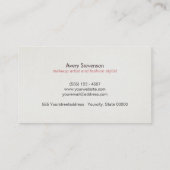 エキゾチックなスクロールデザイナーとファッション金ゴールドウッドルック 名刺 (裏面)