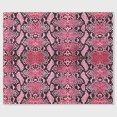 エキゾチックなストロベリーピンクのパイソンのヘビの皮 ラッピングペーパー (フラット)