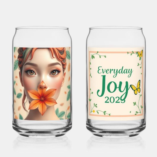 エキゾチックなスナップショットの暖かさ ガラス缶 (正面)