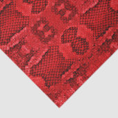 エキゾチックなスネークスキンアニマルプリントテクスチャパターンレッド 薄葉紙 (詳細)