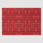 エキゾチックなスネークスキンアニマルプリントテクスチャパターンレッド 薄葉紙 (正面)