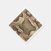 エキゾチックなスネークスキンアニマルプリントテクスチャパターン スタンダードカクテルナプキン (角)