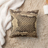 エキゾチックなスネークスキンアニマルプリントパタモダンーン クッション (ブランケット)