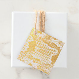 エキゾチックなスネークスキンプリントパタ空白のーン赤金ゴールド フェイバータグ