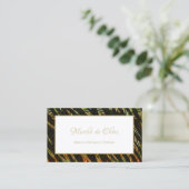 エキゾチックなゼブラプリントピーコックフェザーズブティック 名刺 (スタンド正面)