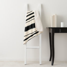 エキゾチックなゼブラプリント シェルパブランケット