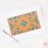 エキゾチックなタイル 長方形シール (封筒)