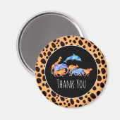 エキゾチックなチーズに野生動物をプリントありがとう マグネット (正面/裏面)