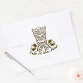 エキゾチックなティキアイランドポッドキャストステッカー ラウンドシール (封筒)