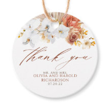 エキゾチックなテラコッタ フローラル エレガント ボヘミアンの感謝