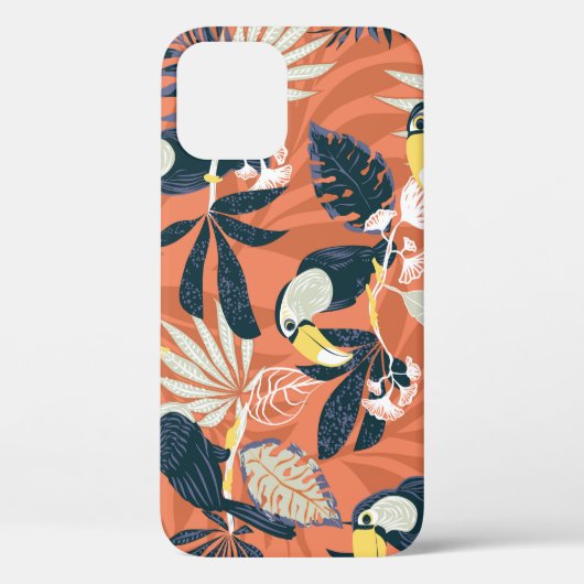 エキゾチックなトゥーカンジャングルシーン Case-Mate iPhoneケース (裏面)