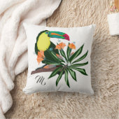 エキゾチックなトゥーカン熱帯鳥カラフルハワイ自然 クッション (ブランケット)