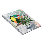 エキゾチックなトゥーカン熱帯鳥カラフルハワイ自然 ノートブック (右側)